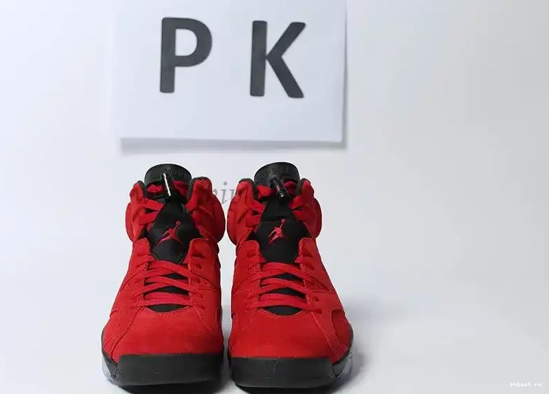 GOD Black READY 6 RETAIL Retro Jordan TO Red MATERIALS PK SHIP 0506